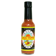 Dave's Gourmet Ghost Pepper Hot Sauce bottle ready for bold meals