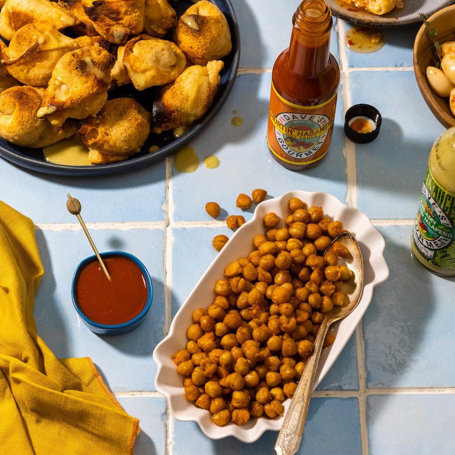 5oz bottle of Dave's Hurtin' Habanero sauce for pantry-ready spice