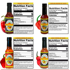 Dave’s Gourmet Insanity Carolina Reaper bottle emphasizing extreme heat for daring meals