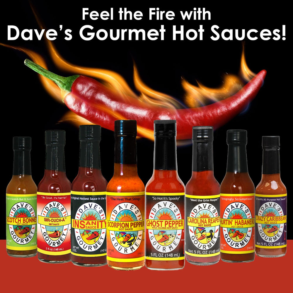 Party platter featuring Dave's Gourmet Original Insanity for bold crowd-pleasing heat