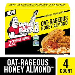 Honey drizzle detail on Dave's Killer Bread Oat-Rageous bar for natural sweetness