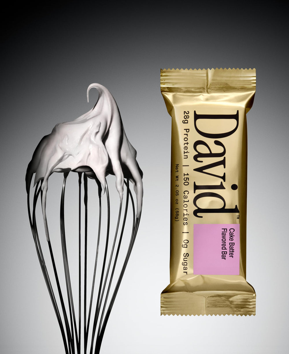 David High Protein Bars cake batter ready-to-eat post-workout snack option.