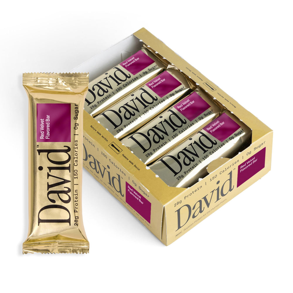 David High Protein Bars red velvet pack for on-the-go protein