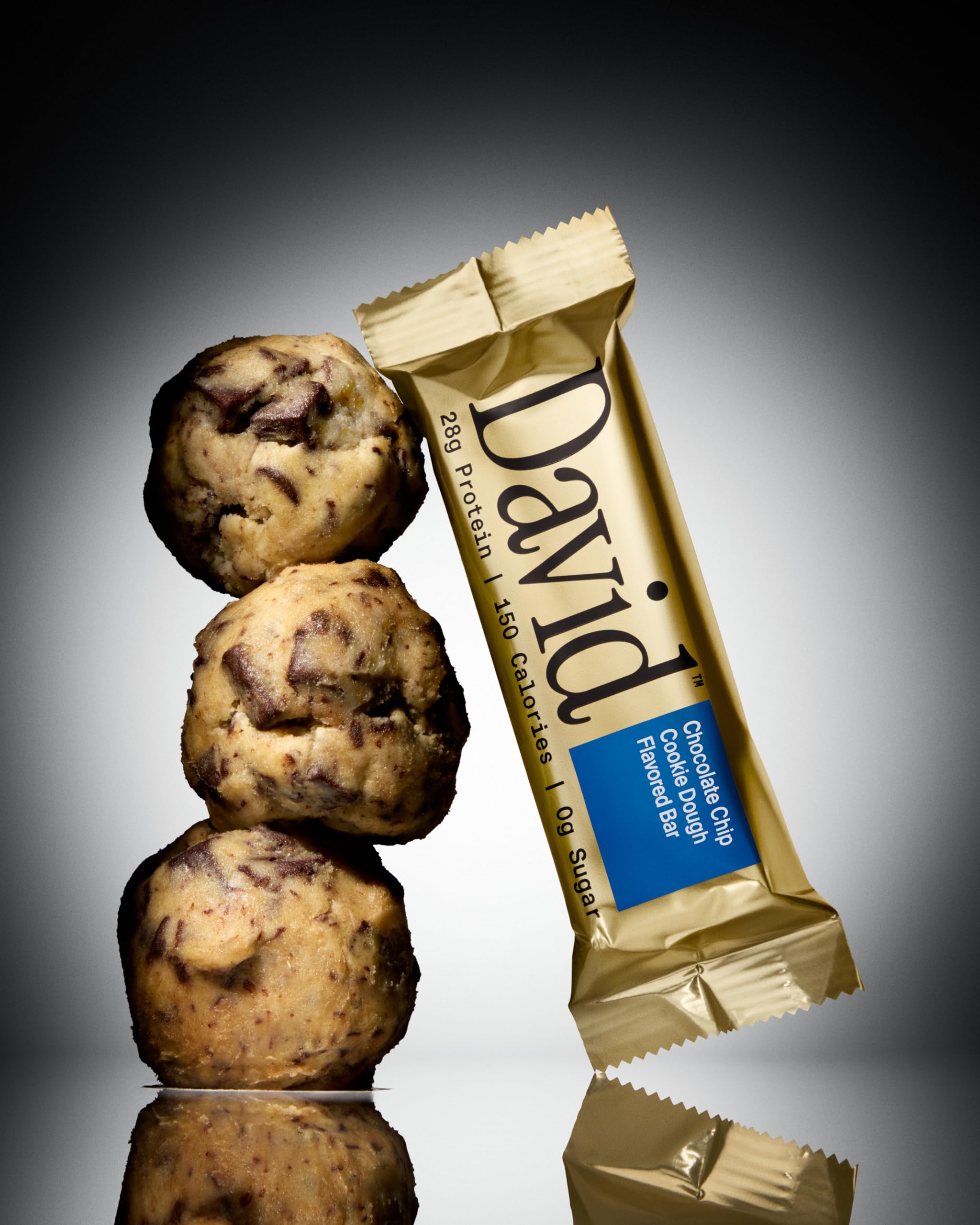 David ingredients close-up, gluten-free protein bar details for mindful snacking.