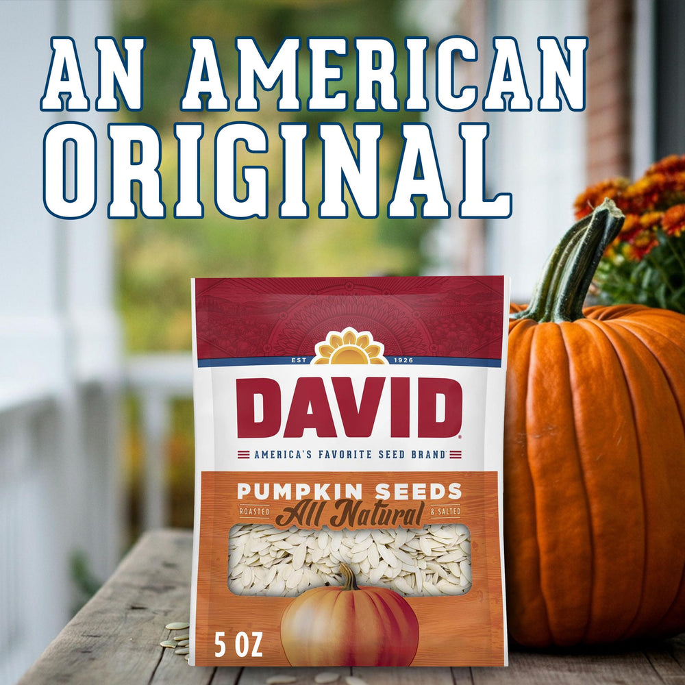 No artificial flavors or colors in DAVID pumpkin seeds.