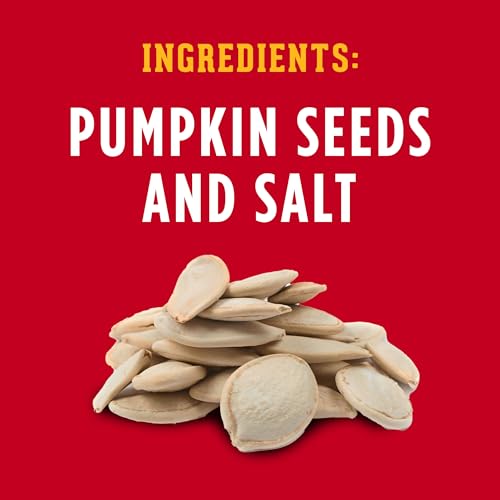 Close-up of DAVID pumpkin seeds, roasted and salted for rich flavor.