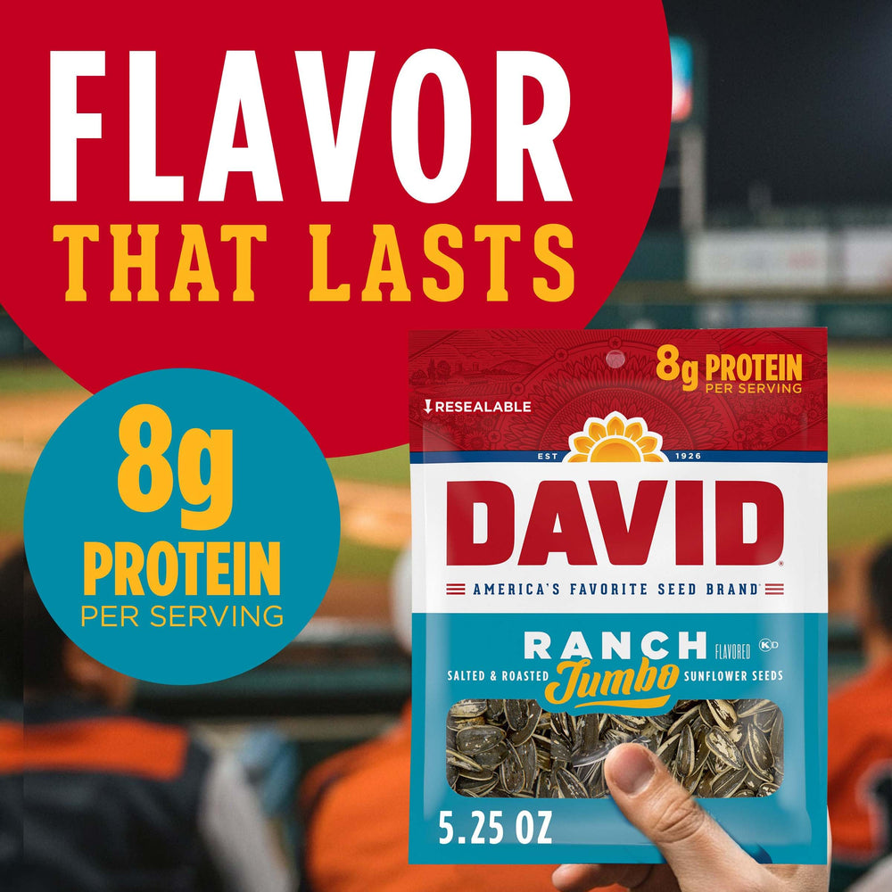 DAVID Ranch Jumbo Seeds in-shell image suitable for team snacking