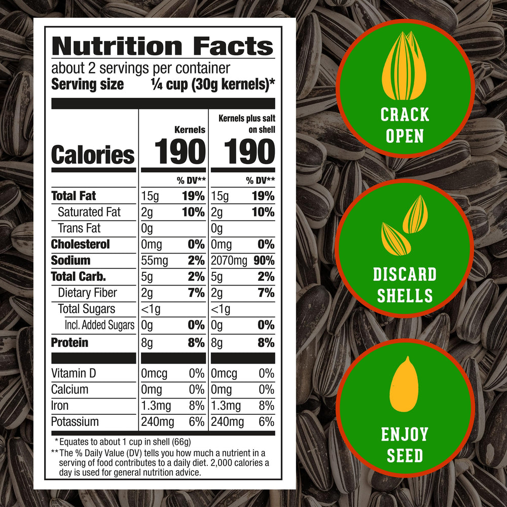 DAVID reduced-sodium jumbo seeds in-shell for mindful snacking