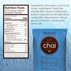 David Rio Elephant Vanilla Chai pour-cup, creamy latte potential for at-home or cafe use.