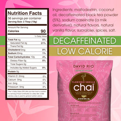 David Rio Flamingo Vanilla Chai Latte pour demonstrates easy hot or cold preparation