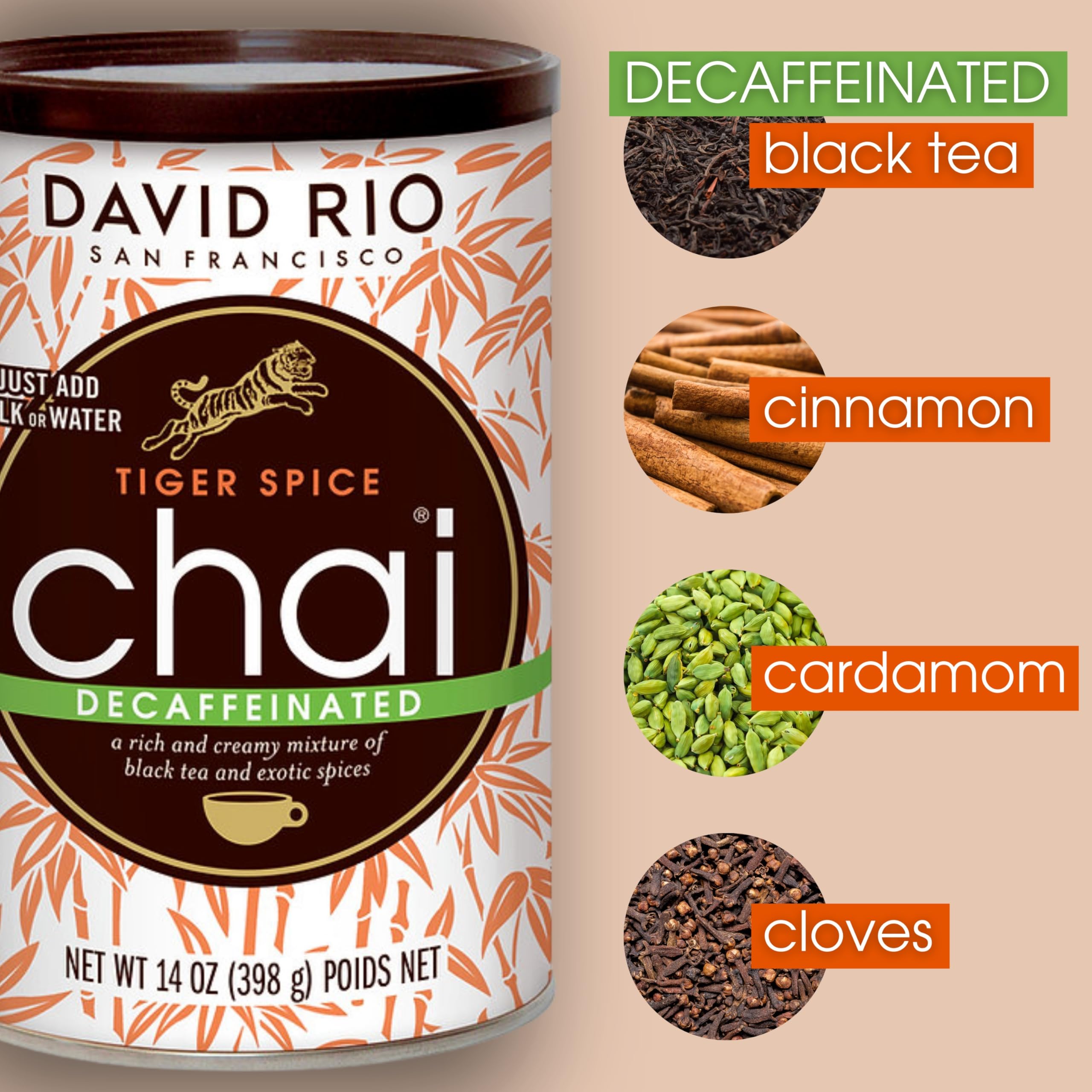 Close-up of organic spice blend in Tiger Spice chai
