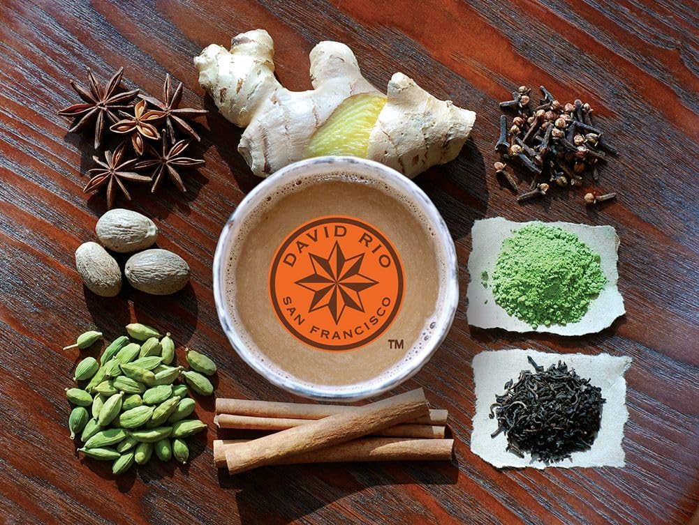David Rio Tiger Spice Chai cups served in a cafe setting