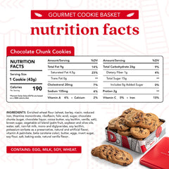 david's cookies 1lb chocolate chunk cookies shown for generous shareability