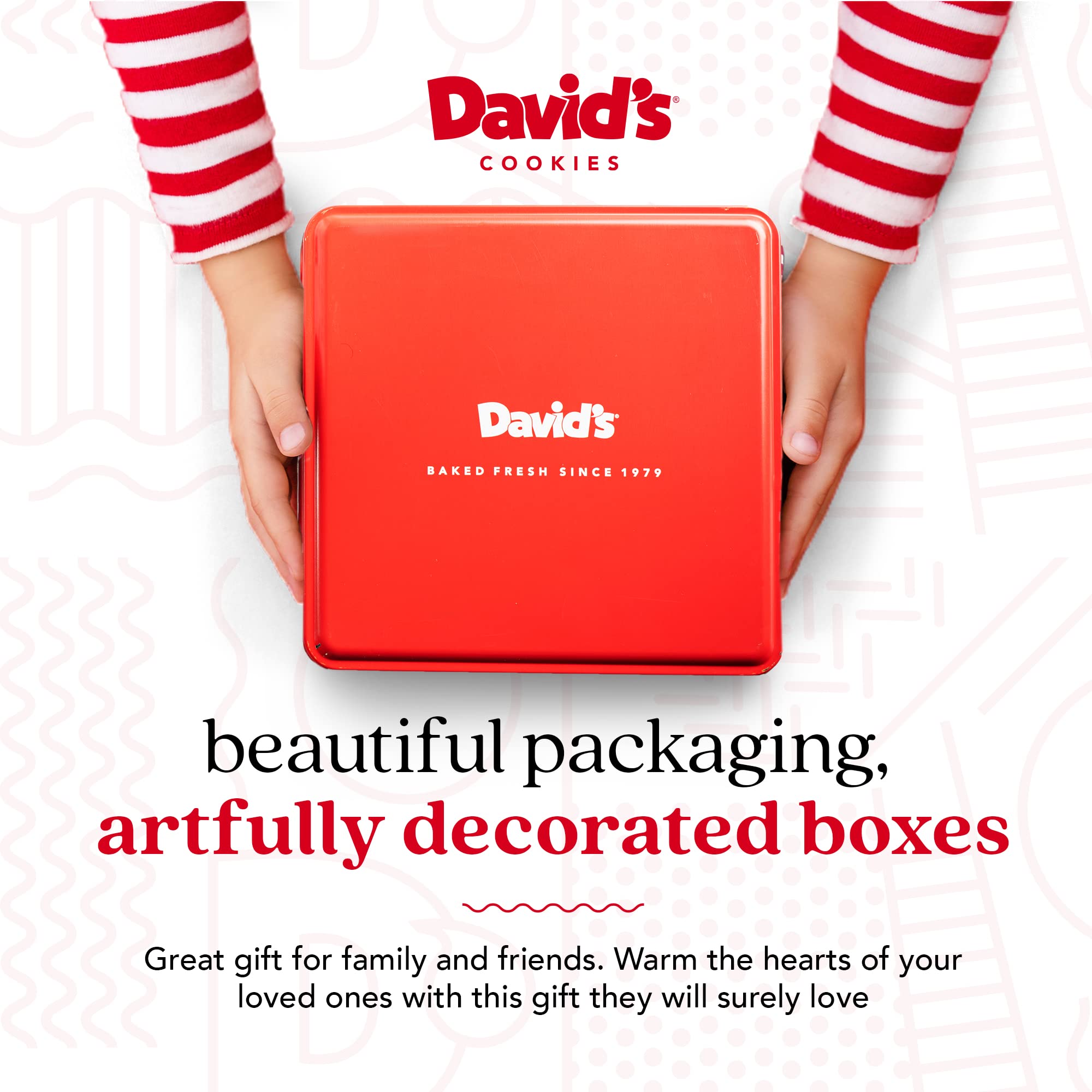 David's Cookies gift-ready packaging for birthdays.