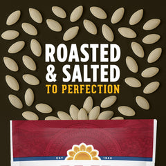 DAVID salted roasted pumpkin seeds, gluten-free and protein rich.