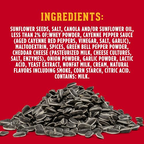 Close-up of crunchy DAVID seeds with spicy queso seasoning.