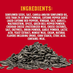 Close-up of crunchy DAVID seeds with spicy queso seasoning.