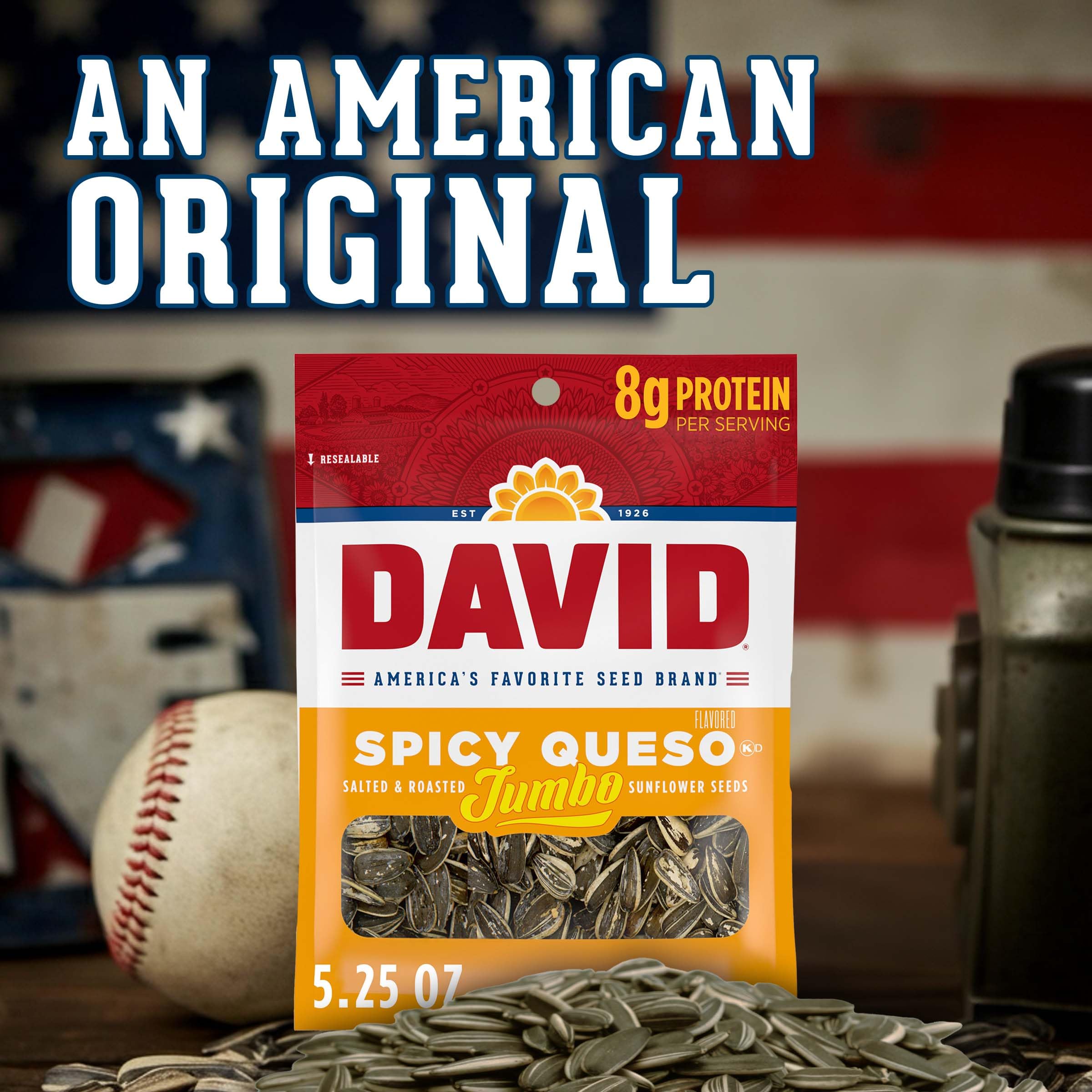 DAVID seeds ready on a kitchen counter for quick snacks.