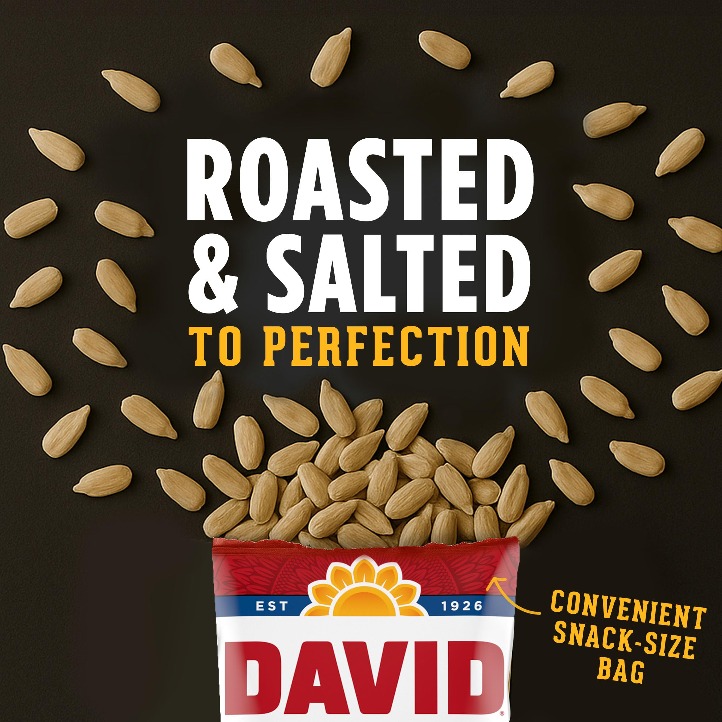 DAVID Sunflower Kernels Original sprinkled on salad adds crunch and nutrition