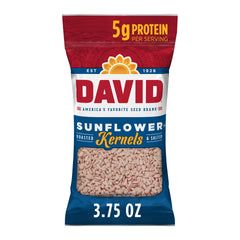 DAVID Sunflower Kernels Original pack of 12 bags for on-the-go snacking