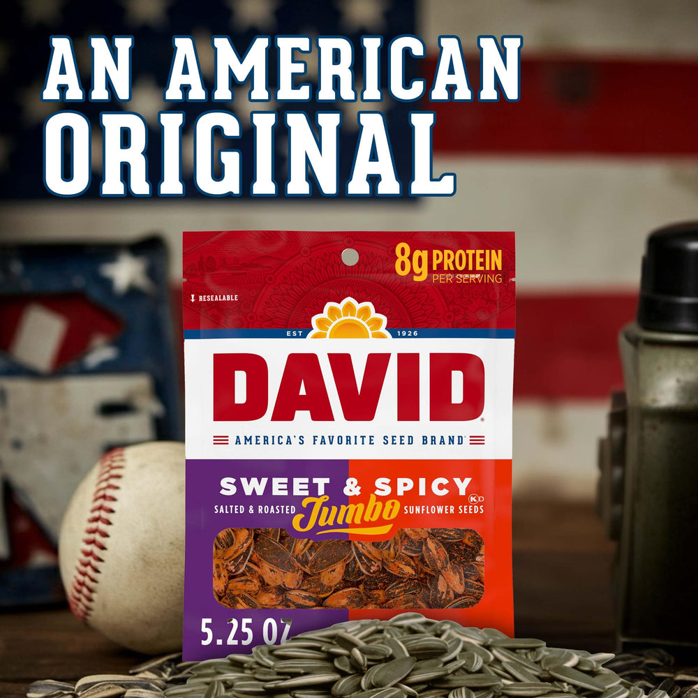DAVID on-store shelf display suggests easy purchase and quick snacking