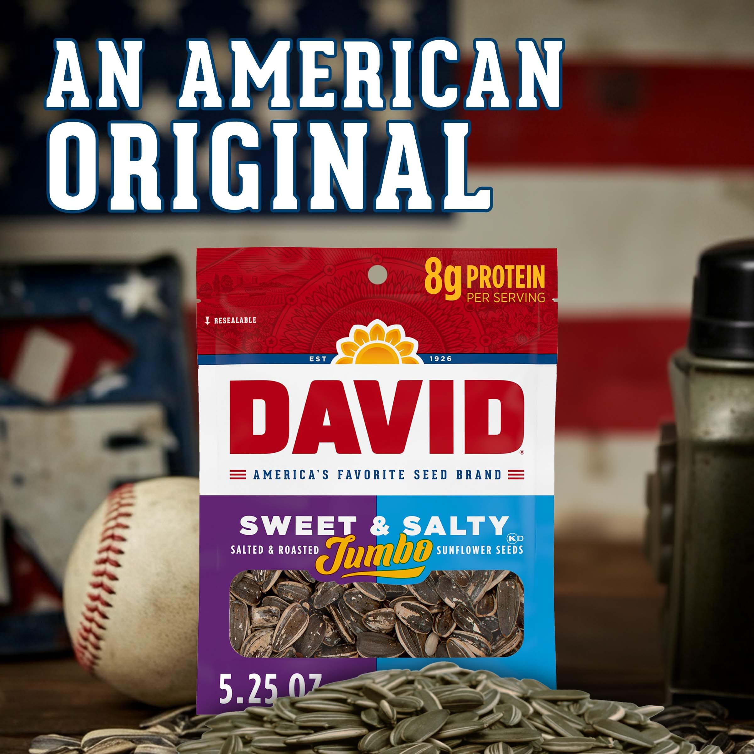 David jumbo seeds convenient gluten-free snack.