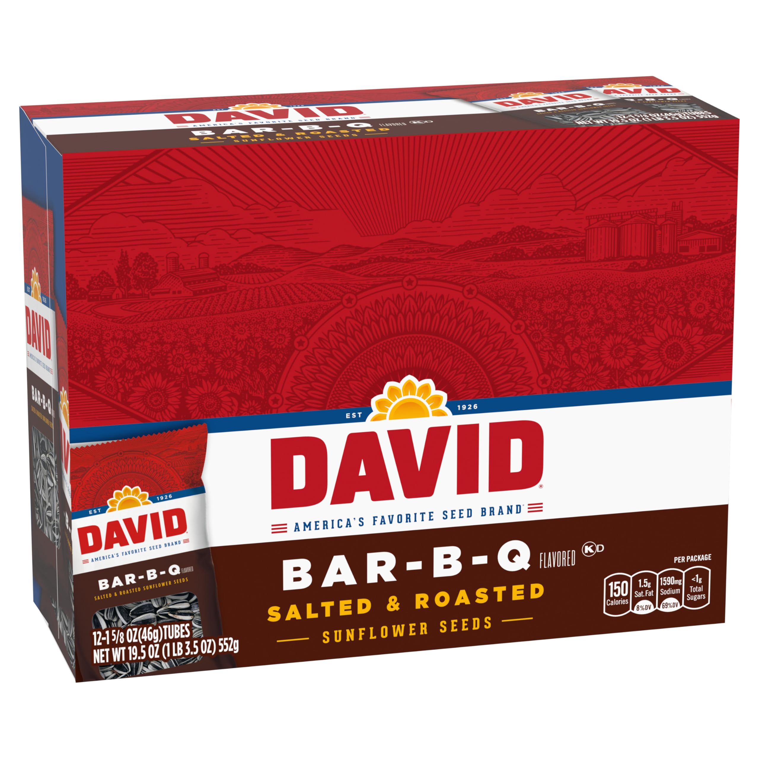 DAVID sunflower seeds nutritious snack with protein and minerals for active days.