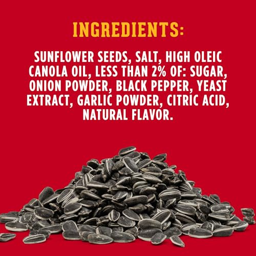 DAVID sunflower seeds serving-size pack shows two servings per bag.