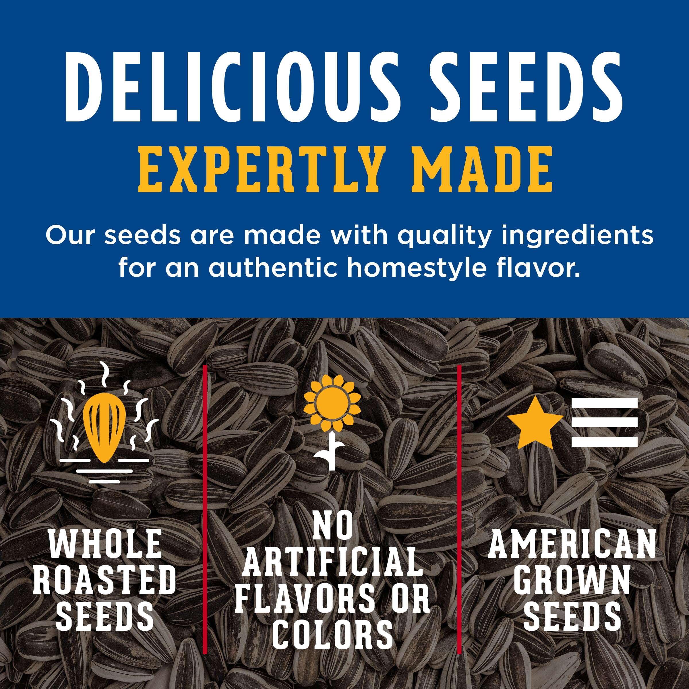 A handful of DAVID Jumbo Seeds—rich saltiness and crunch