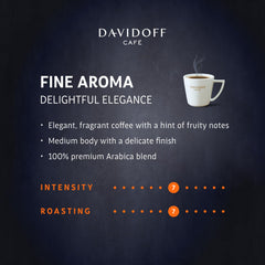 Davidoff Café Fine Aroma brew cup illustrating inviting aroma.