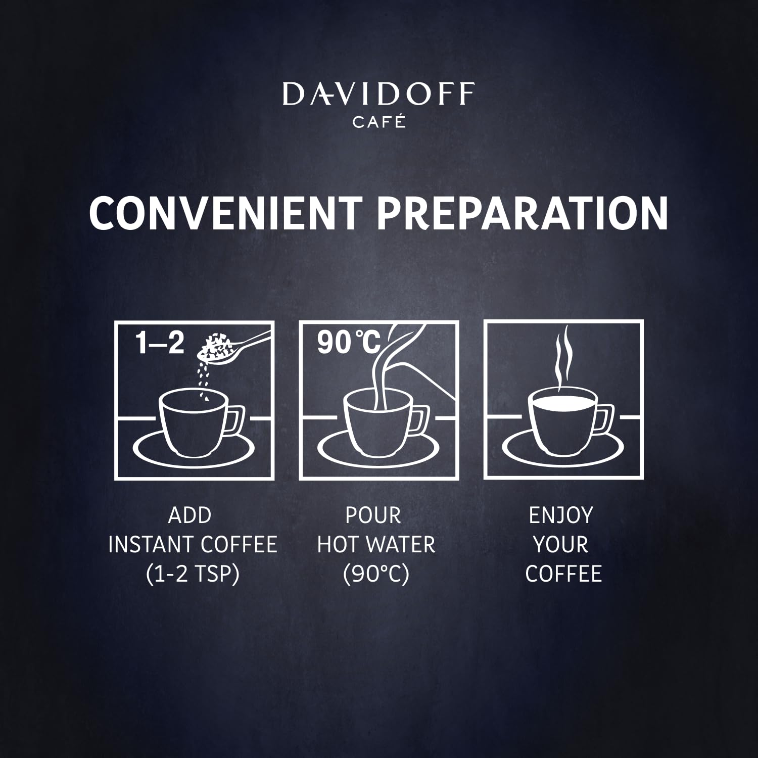 Davidoff Café Fine Aroma steam rising from cup, sensory appeal.