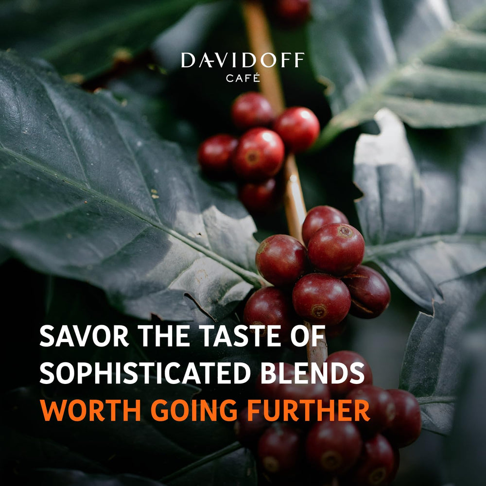 Davidoff Fine Aroma ground coffee package offers a convenient, fast brewing option.