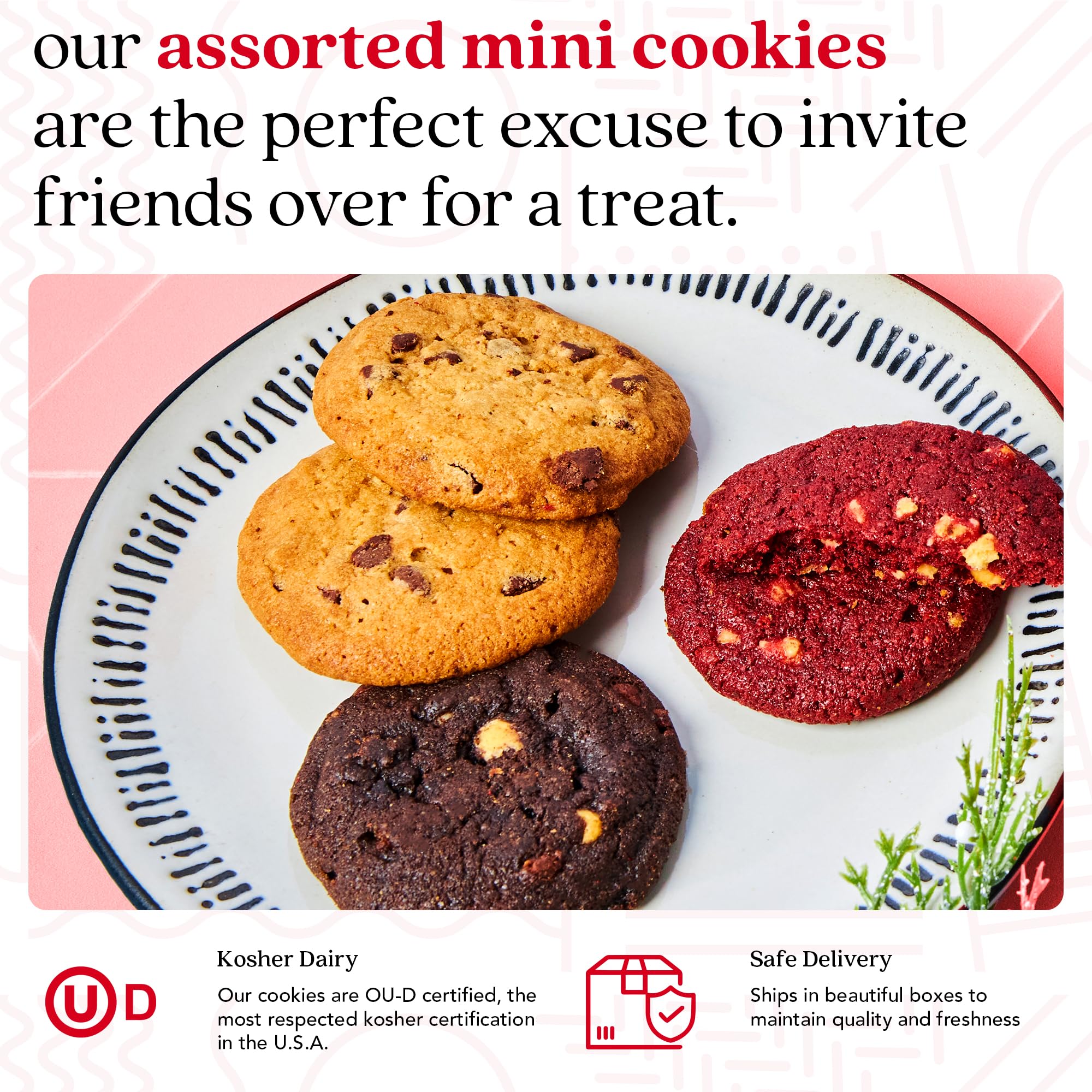 David's Cookies 14oz gift tin shown on a table, perfect for special occasions.
