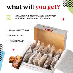 David's Cookies 12-piece brownie pack, ideal for gifting or parties