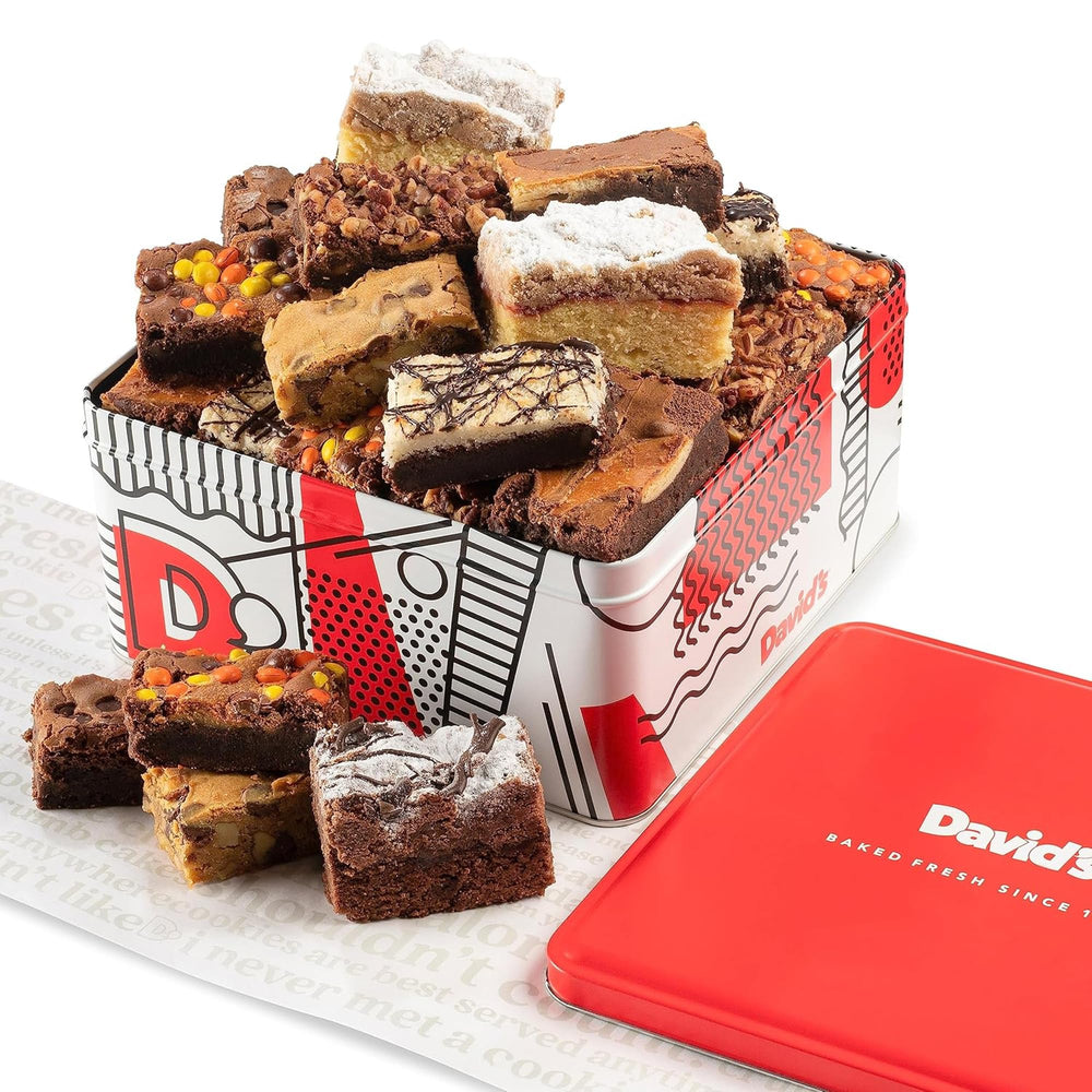 David's Cookies gift tin front view for gifting occasions