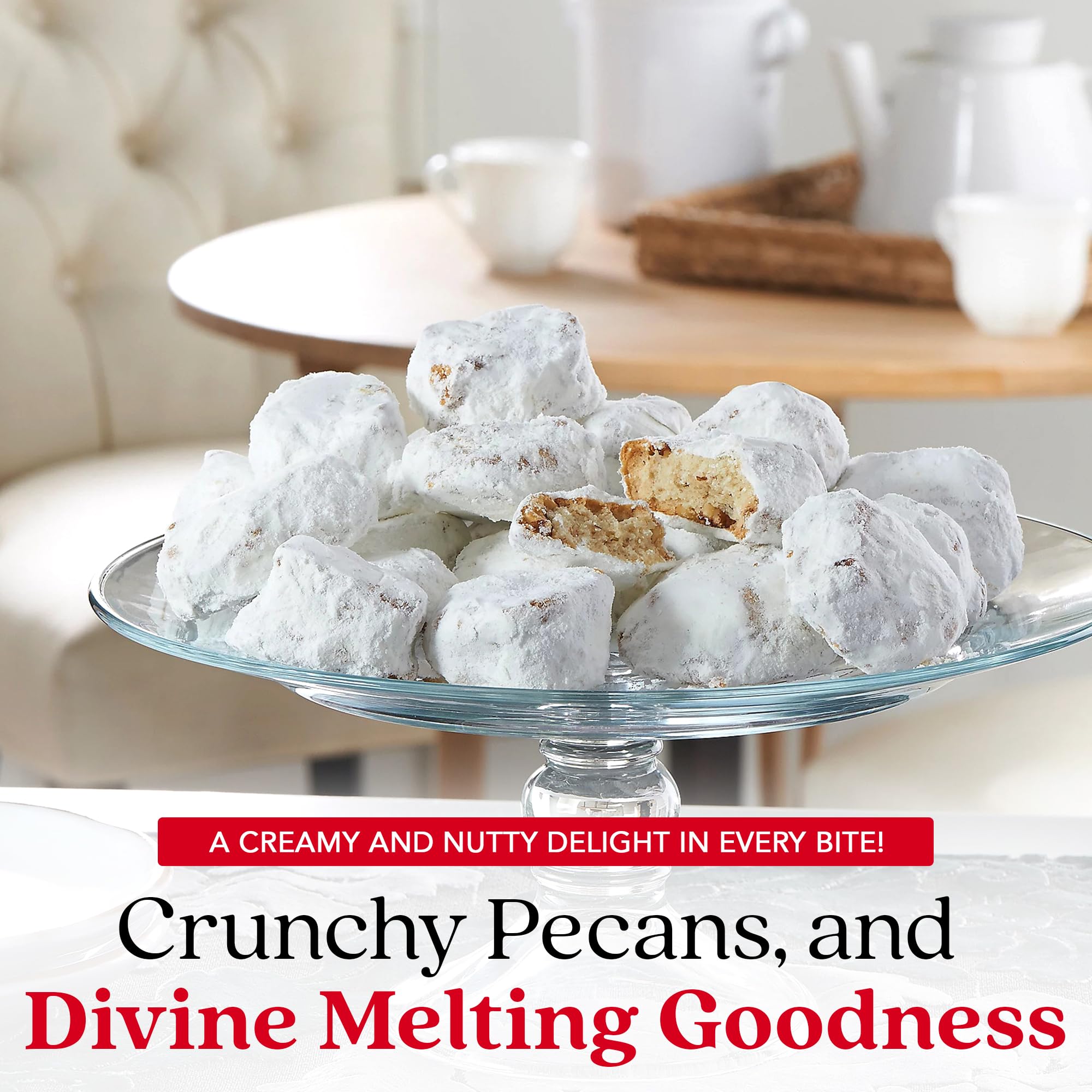 David's Cookies butter pecan meltaway elegant tin presentation for gifting