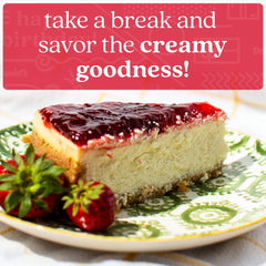 David's Cookies strawberry cheesecake slice shows creamy texture with ripe berries, perfect indulgence.