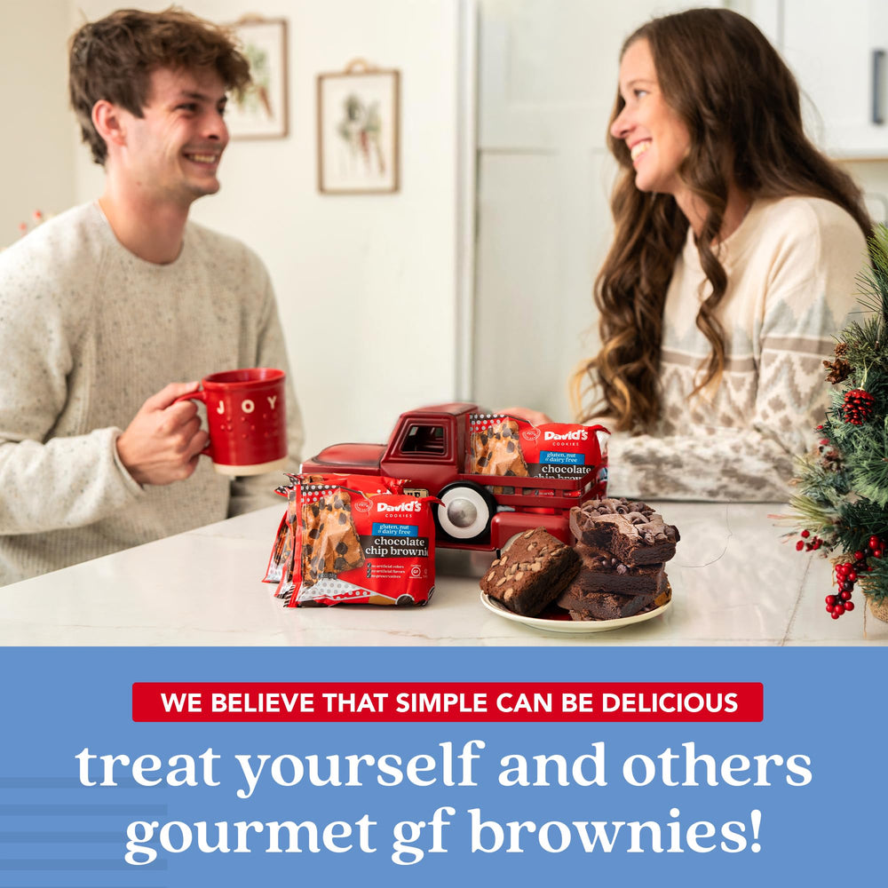 David's Cookies gourmet brownie presentation in a premium snack setup
