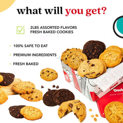 David's Cookies handmade gourmet cookies close-up showcasing premium ingredients.