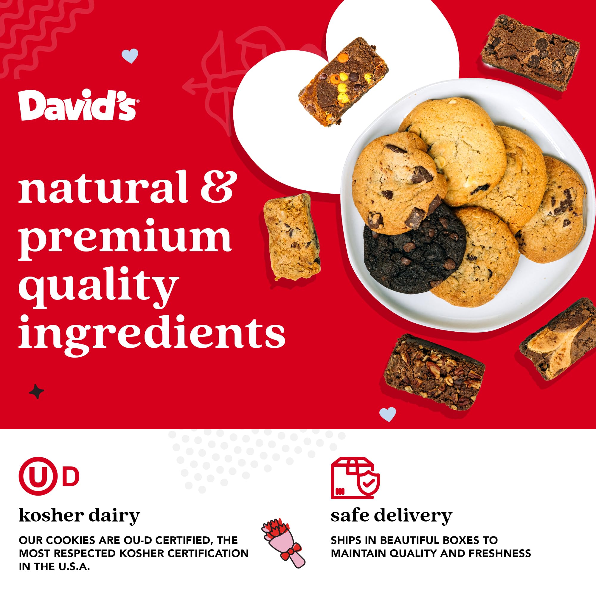 David's Cookies individually wrapped brownies image, ideal for portion control and sharing.