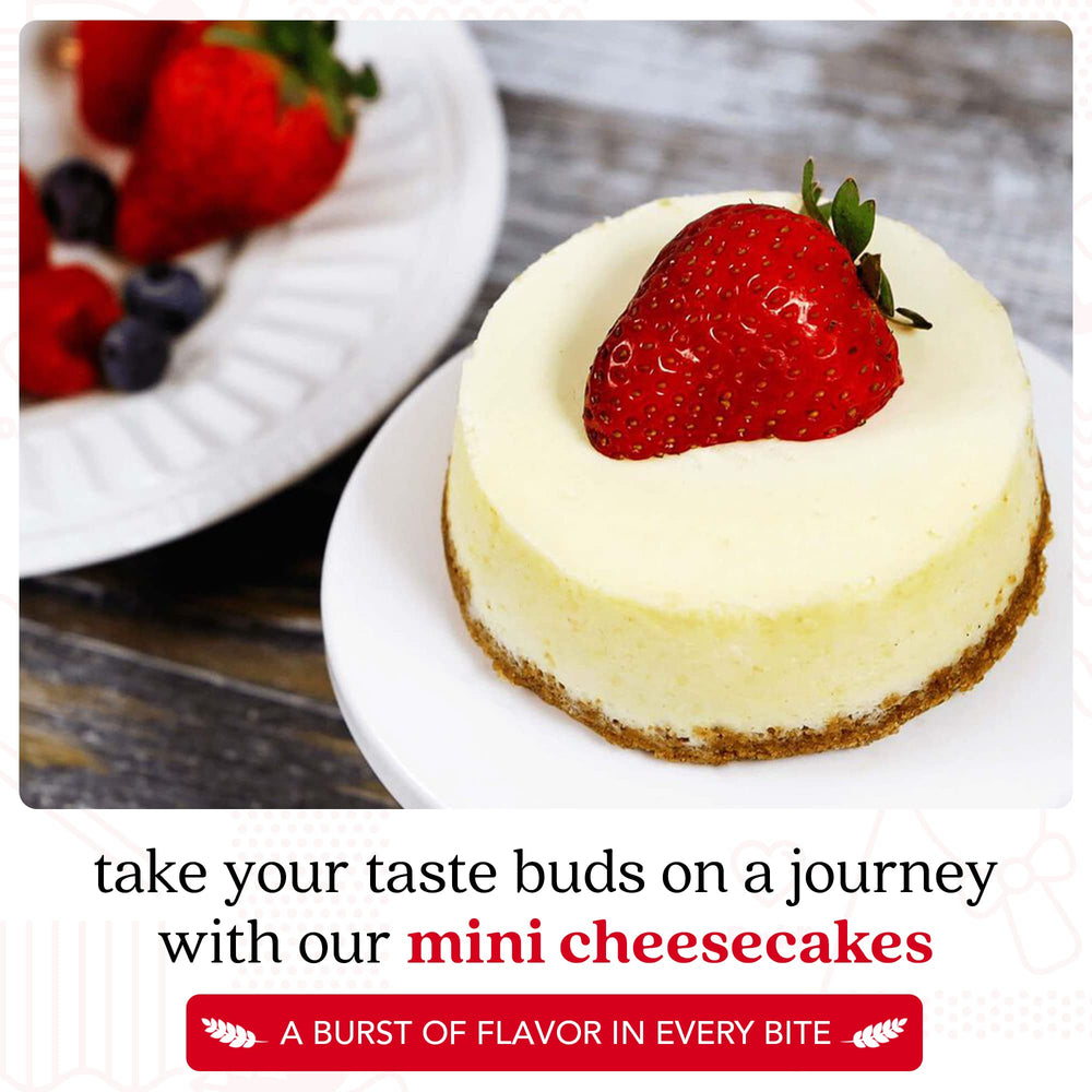David's Cookies New York Mini Cheesecakes gift box, ready for gifting occasions.