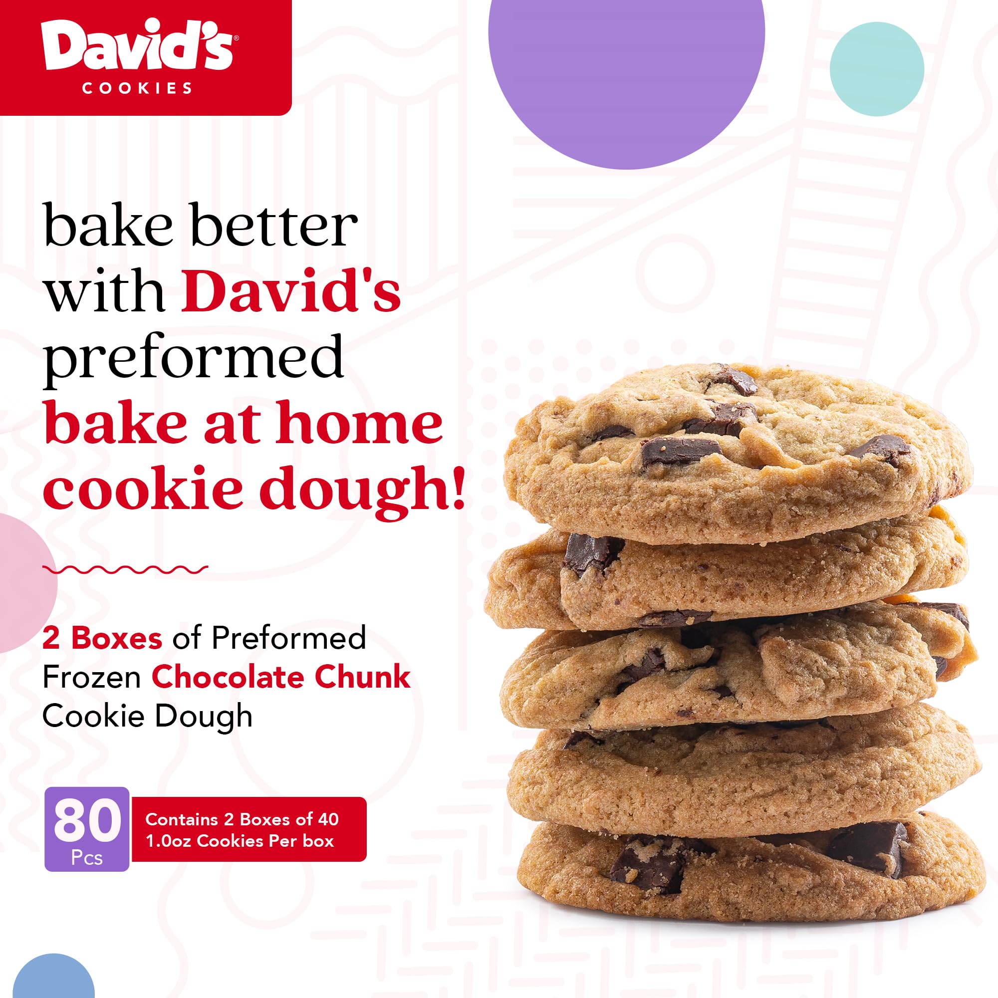 David's Cookies ready-to-bake dough for easy at-home treats.