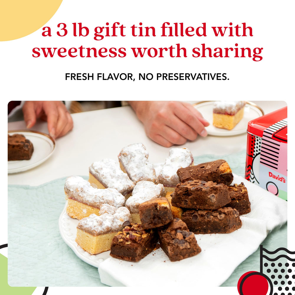 Serving plate with ready-to-serve dessert from David's Cookies