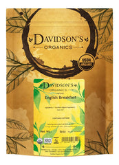 Davidson's English Breakfast loose-leaf tea, robust aroma ready for a hearty morning cup.