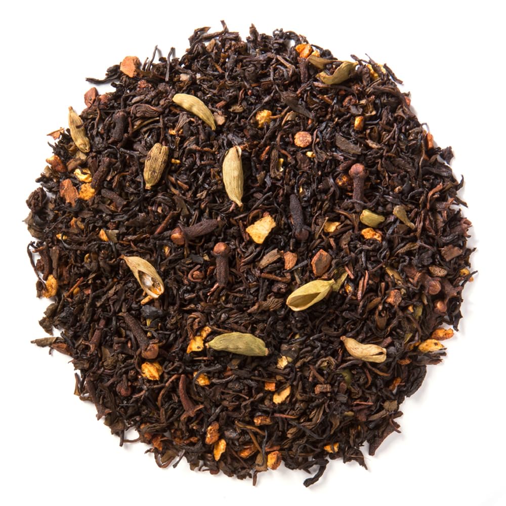 Davidson's Green Chai Orange Peel leaves steep to reveal a vibrant green infusion