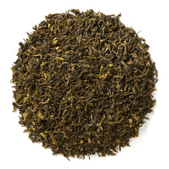 Davidson's Imperial Green Tea packaging highlighting organic and sustainable sourcing.