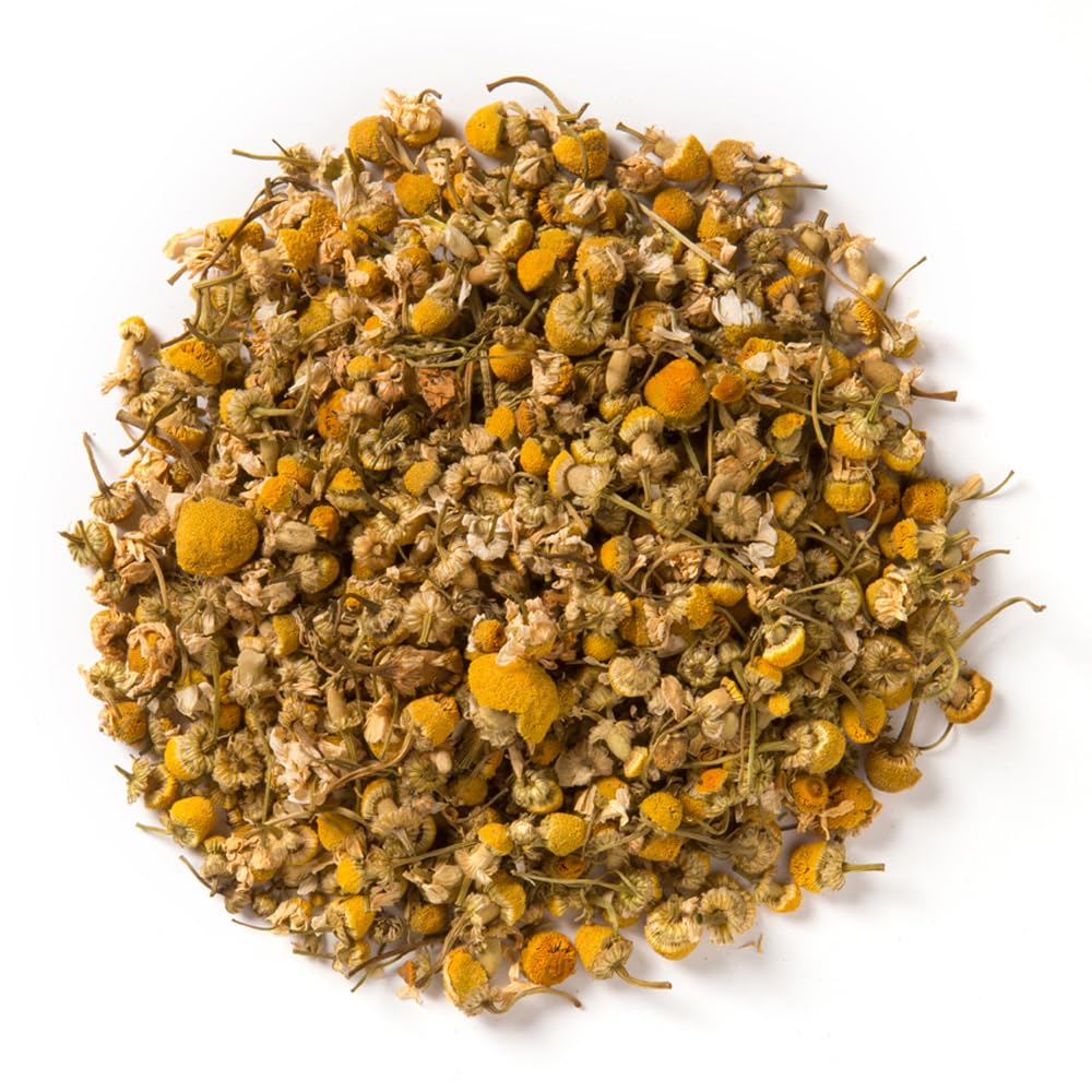 Davidson's Organics chamomile flowers loose leaf—gently dried for a comforting infusion