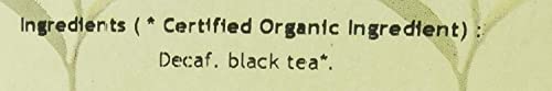 Davidson's Organics decaf English Breakfast steeping cup shows rich, full-bodied brew.