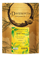 Davidson's Organics Ginger Spice loose leaf tea with warming notes for comforting moments.