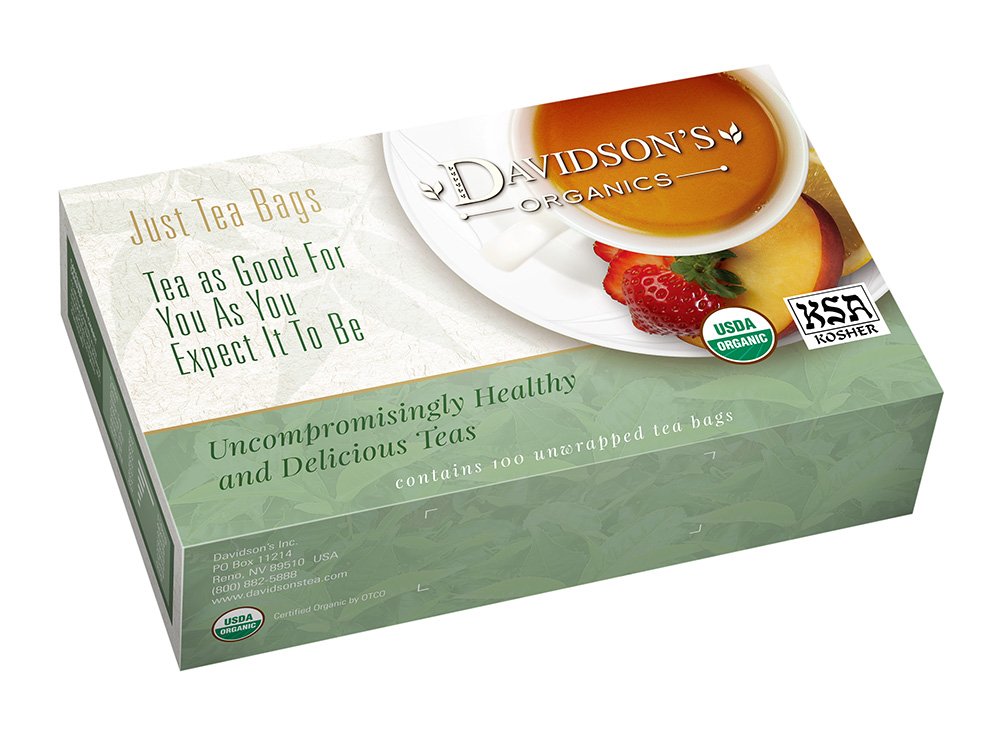 Davidson's Guayusa Energy unwrapped tea bags ready for quick brews